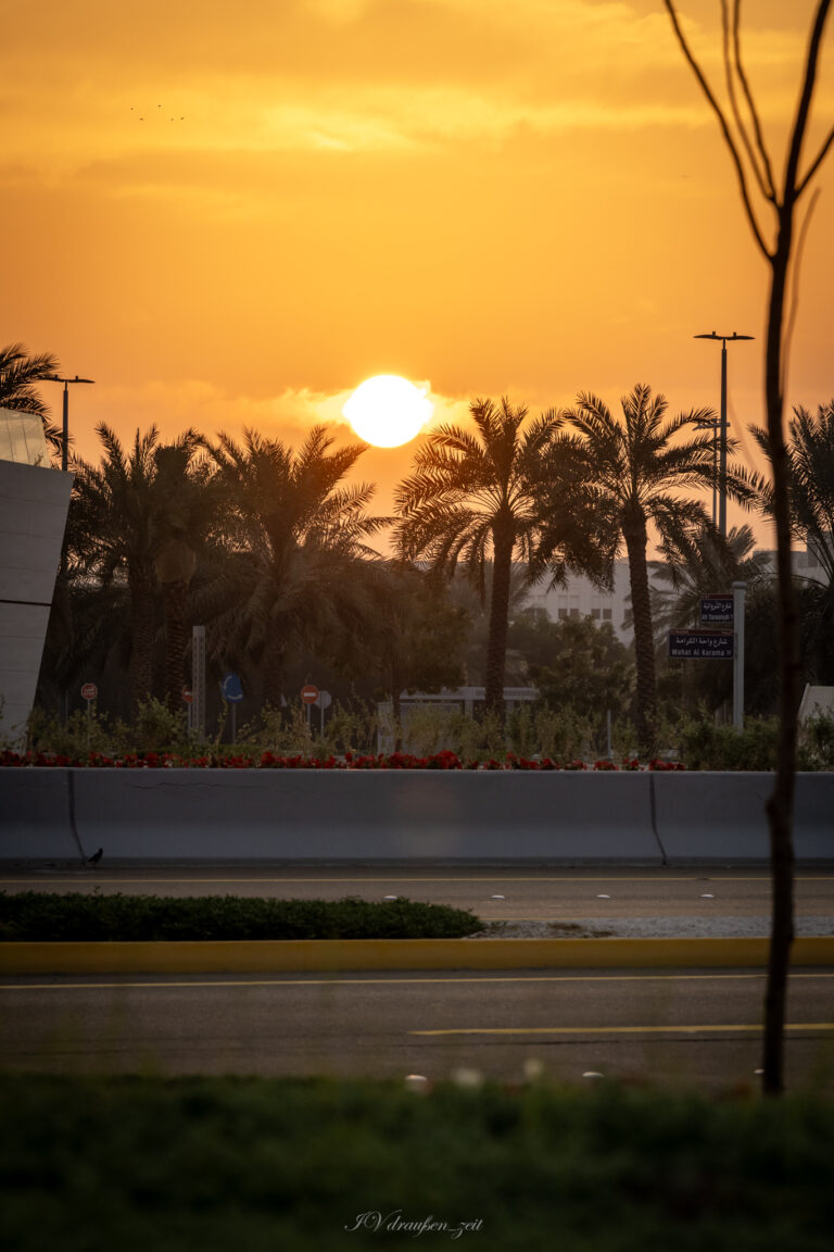 Der Tag bricht an in Abu Dhabi