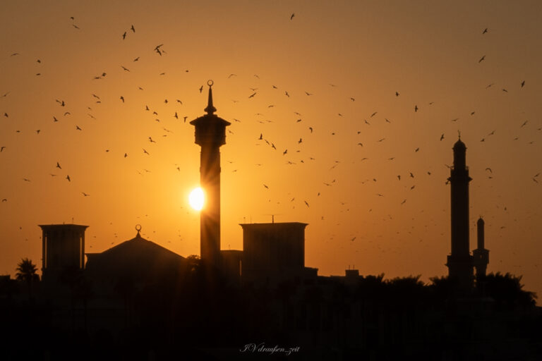 Sonnenuntergang auf dem Dubai Creek